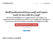 Tablet Screenshot of formbakery.com